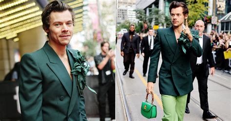 harry styles gucci suitcase|harry styles green outfit.